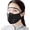 Black, variant on Geeda Premium Cycling Face Mask with Eye Shield Breathing Valve Breathable Reusable Mesh Mask for Outdoor Commuting Dust Protection Black