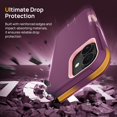 thumbnail image 2 of Étui pour iPhone 17, Protection Robuste 3 Couches Antichoc Étui Rigide Anti-Poussière/choc Intégrale Durable Anti-Empreintes Digitales avec Protection de Port, Violet et Rose, 2 of 4