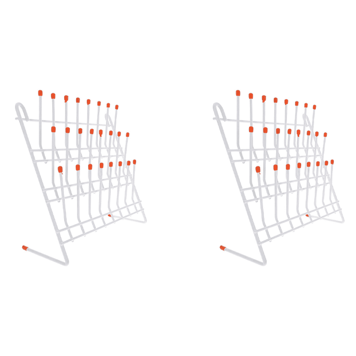 2X Lab Drying Rack 24 Pegs Lab Glassware Rack Wire Glassware Drying