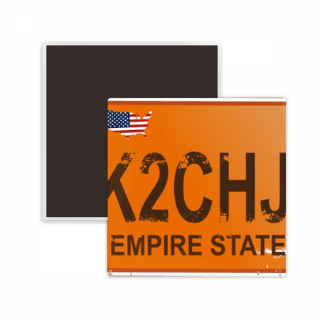 

Car Licence USA American Number Pattern Square Ceracs Fridge Magnet Keepsake Memento