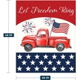 thumbnail image 2 of American Flag Throw Blanket Patriotic 4th of July Memorial Day Fourth of July Throw Blanket for Couch Sofa Bed Soft Fleece Blankets Stars and Stripes Red White Blue Veteran Blanket 50x60, 2 of 5