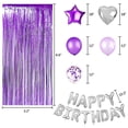 thumbnail image 4 of Globos de fiesta Irfora Juego de 37 globos de calidad premium para interiores y exteriores, color morado, para fiestas de cumpleaños, globos de cumpleaños de estrella plateada y morada, globos de lát, 4 of 7