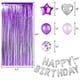 thumbnail image 3 of Juego de 37 globos de premium para interiores y exteriores, color morado, para fiestas de nacimiento, color plateado yeacher Globos de fiesta, 3 of 6