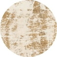 thumbnail image 1 of Ahgly Company Indoor Round Abstract Peach Puff Gold Abstract Area Rugs, 3' Round, 1 of 6