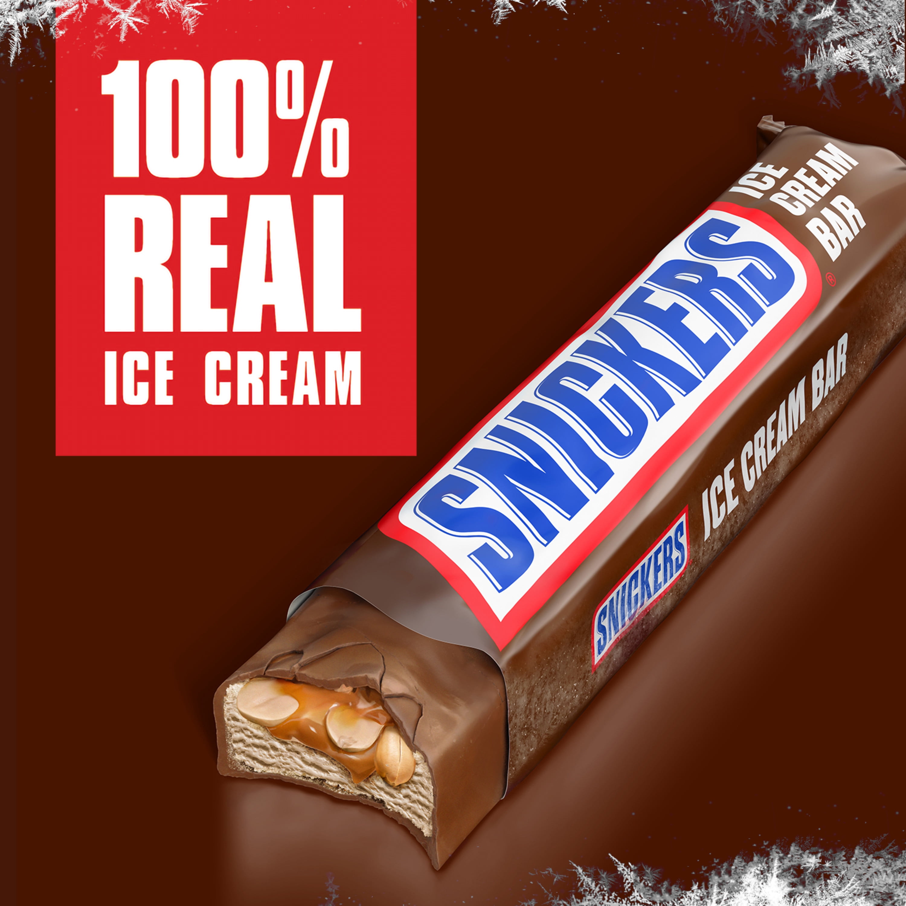 Snickers Football Creamy Peanut Butter Ice Cream Bars 12 fl oz, 6 Pack