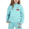 thumbnail image 5 of Xmyrz Valentine's Day Toddler Girl Outfits Set 2PC Comfortable Loose Pants Set Casual Cherry Print Tracksuits Long Sleeve Toddler Girl Sweatsuit Set Clothes Sets, 5 of 5