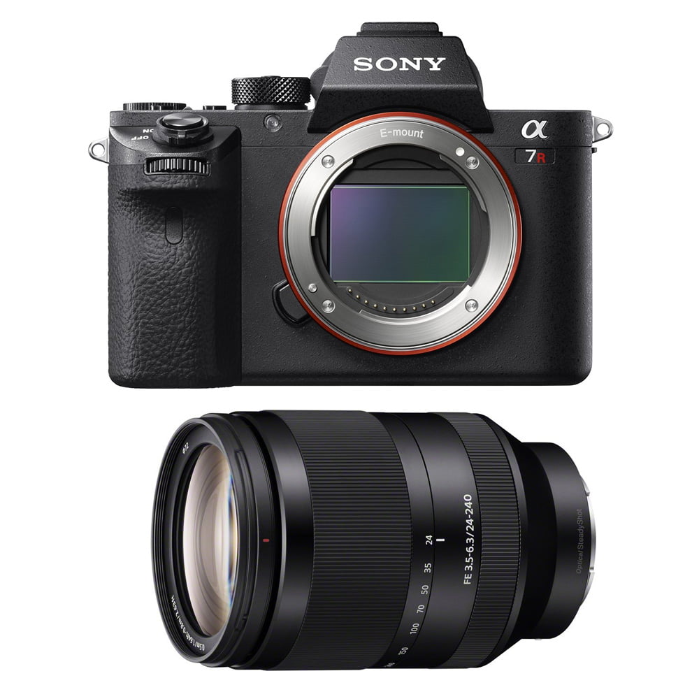 Sony r Ii Mirrorless Interchangeable Lens Camera Body With 24 240mm Lens Bundle Includes Camera And Fe 24 240mm F3 5 6 3 Oss Full Frame E Mount Telephoto Zoom Lens Walmart Com Walmart Com