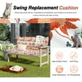 thumbnail image 3 of HONEY HOME 60in x 40 in Porch Swing Cushions, Waterproof Outdoor Glider Cushions with Ties for Backyard and Garden, Safflower, 3 of 6