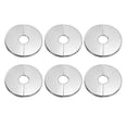 thumbnail image 1 of Uxcell 6pcs Brida Dividida de Pared 0.67" Cubierta de Agujero de Pared Autoadhesiva de Acero Inoxidable, 1 of 7