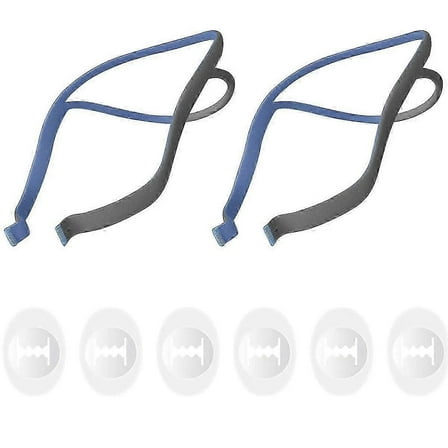 2-Pack AirFit P10 Replacement Headgear Straps for CPAP Nasal Pillow Mask, Adjustable Fit with 6 Settings