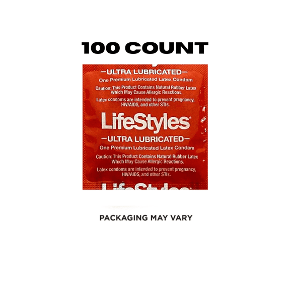 LIFESTYLES Ultra Lubricated Condoms, 100 Count (Packaging May Vary)
