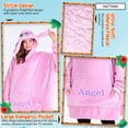 thumbnail image 4 of Sudadera con capucha Disney Stitch para mujer, forro polar cálido, rosa, 4 of 6
