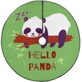 thumbnail image 1 of FMSHPON Panda Bear Forest Wildlife Xmas Christmas Tree Skirt Stand Mat for Holiday Party Decoration Indoor Outdoor 48 inches, 1 of 3