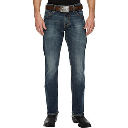 wrangler men's retro slim fit straight leg jean, bozeman, 34x36