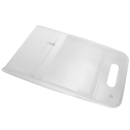 ADDHAT Large Capacity White File Folder Portable Document Organizer for Office School Home Document Storage and Filing