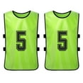 thumbnail image 4 of walmeck 6PCS Kid's Football Pinnies Quick Drying Soccer Jerseys Youth Scrimmage Basketball Team Training Numbered Bibs Practice Vest, 4 of 7