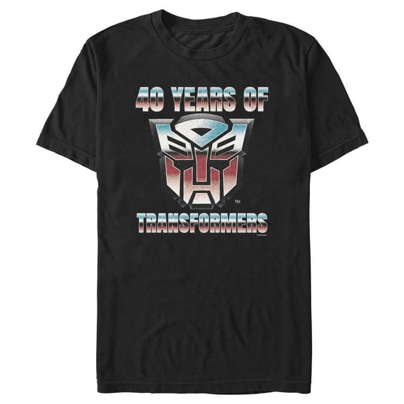 Men's Transformers 40 Years of Autobots Logo  Graphic T-Shirt