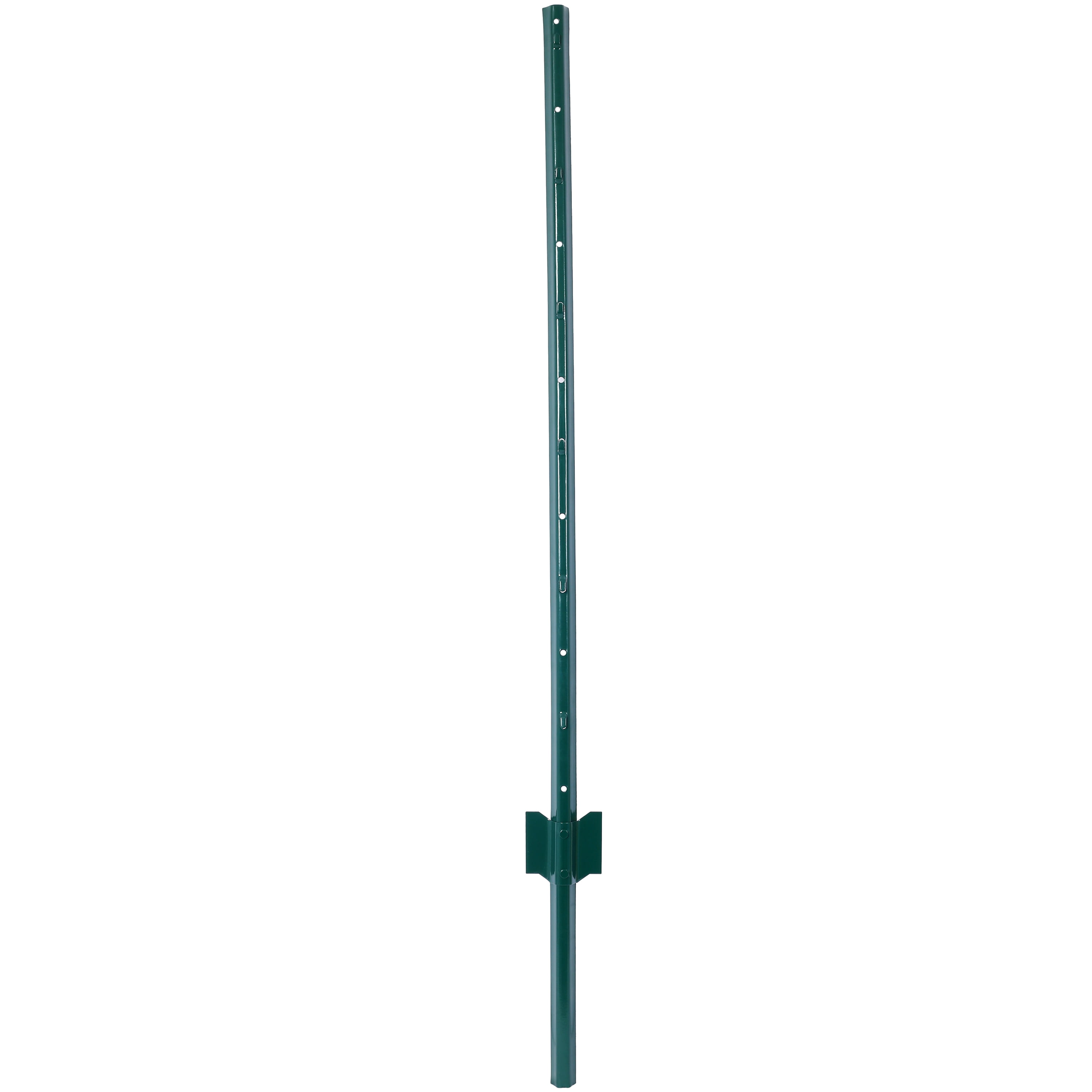 4 Feet Heavy Duty Steel U-Channel Fence Posts 10 Pack, Powder Coated 1.1 Inch Width Metal U Fence Posts with Anchor Plate, Garden Wire Fence Corner Anchor Posts for Yard Farm Outdoor Use