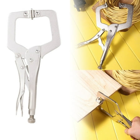 

Pmars Kitchen Faucets 11 Inch C Clamp Locking Pliers with Swivel Pads Heavy Duty Locking Pliers Woodworking Clamps Set Adjustable Plated C Pliers for Wood Working Welding Electrician Mainten