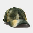 thumbnail image 5 of CoCopeanut Mode Korduroi Uniseks Pria Wanita Topi Surya Celup Dasi Topi Bisbol Dapat Disesuaikan Topi Hip Hop Kuncir Kuda Berantakan Topi Roti Musim Panas Musim Gugur, 5 of 6