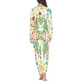 thumbnail image 3 of FKELYI Easter Rabbit Eggs Pajama Size L Casual Vacation Long Sleeve Sleepwear 2-Piece Loose Flower Leaf Pj Loungewear Tops and Pants Set for Women, 3 of 4