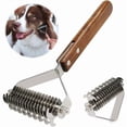 thumbnail image 1 of Coat King Pet Undercoat Rake Dog Dematting Comb Pet Grooming Brush Tool Deshedding 17+9 Double Sided Teeth Undercoat Rake (DUAL), 1 of 5