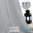 thumbnail image 6 of PrimeBeau Natural Linen Blended Semi Sheer Window Curtain Drapes with Nickel Grommets, 52" W x 84" L, Dove, 6 of 6