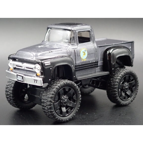 Open Box 1956 56 FORD F100 PICKUP TRUCK 4X4 GRAY 1:64 SCALE DIORAMA DIECAST MODEL CAR