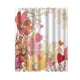 thumbnail image 2 of Cortina de ducha impermeable con diseño estereoscópico de hojas y flores de selva tropical, con ganchos, para baño y ducha., 2 of 6