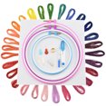 thumbnail image 1 of HUASHENG with Colors ThreadsCross Instructions Kit 50 Hand Embroidery Tools Puzzle Toy, 1 of 5