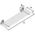 thumbnail image 2 of Bathroom Glass Shelf with Brackets in Polished Chrome Finish, 2 of 2