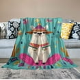 thumbnail image 2 of COMIO Just A Girl Who Loves Llamas Throw Blanket Gifts for Girls Soft Flannel Blankets for Bed, Sofa, Couch, Travel, Camping, 2 of 6