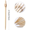 thumbnail image 2 of BLUE TOP 100PCS Oval Wood Pearl Cocktail Picks for Drinks&Food, 4.7 Inch Fancy Decorative Cocktail Toothpicks Food Picks, Decorative Bamboo picks for Hallowen Parties Bar Hotel Events July 4th, 2 of 7