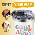 thumbnail image 6 of Auntie Gift Ideas, Aunt Gifts from Niece, Nephew - Cool Aunt Gift for Aunt to Be, Auntie, New Aunt, Promoted to Aunt Gifts - Birthday, Mothers Day, Christmas Gift for Aunt - 40oz Tumbler W Lid Straw, 6 of 7