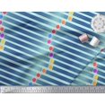 thumbnail image 2 of Soimoi Green polyester Crepe Fabric Floral Dot & Stripe Fabric Prints By Yard 42 Inch Wide, 2 of 3