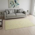 thumbnail image 2 of HomeRoots 665130 5 x 8 ft. Gold & Ivory Medallion Transitional Washable Machine Made Rectangle Area Rug with UV Protection, 2 of 9