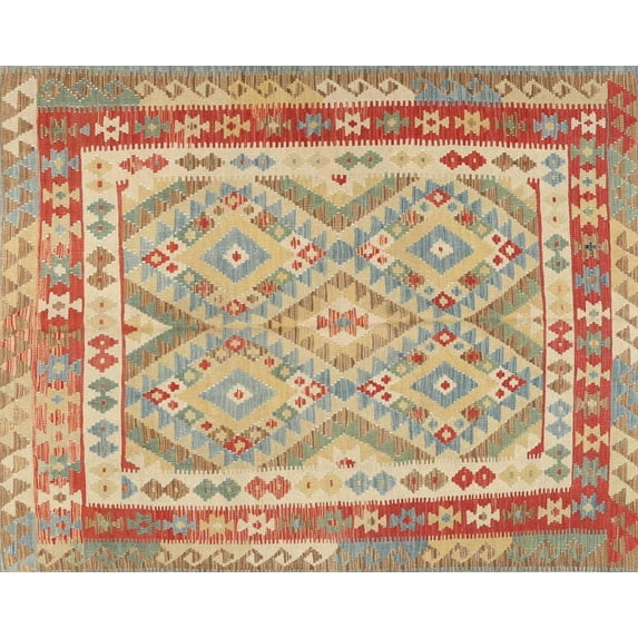 Ahgly Company Indoor Rectangle Contemporary Chocolate Brown Southwestern Area Rugs, 5' x 8'