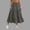 Gray, variant on Womens Ankle Skirt Solid Color Elastic Waist Drawstring Pleated A Line Long Skirt