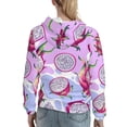 thumbnail image 7 of Sikiie Dragon Fruit Women's Casual Hoodies Long Sleeve Lightweight Pullover Tops Loose Sweatshirt-Medium, 7 of 7