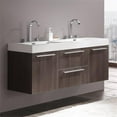 thumbnail image 2 of Fresca Opulento Gray Oak Modern Double Sink Bathroom Cabinet w/ Integrated Sinks, 2 of 3