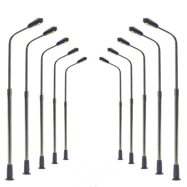 LQS06 10 Uds. Modelo de lámpara de tren ferroviario, farolas, lámparas blancas brillantes, LED a escala N, nuevo