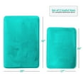 thumbnail image 3 of Set of 2 Small Clara Clark Bath Mat Bathroom Rug - Absorbent Memory Foam Bath Rugs - Non-Slip, Thick, Cozy Velvet Feel Microfiber Bathrug, Plush Shower, Toilet- Floor Bathmats Carpet - Teal - 17"x24", 3 of 6