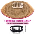 thumbnail image 6 of Korikoli Clip in Bangs 100% Remy Human Hair Extensions Clip on Fringe Air Bangs with Nice Net Natural Flat Neat Bangs with Temples One Piece Hairpiece Straight Ginger Blonde for Women, 6 of 8