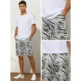 thumbnail image 5 of Unique Bargains Men's Animal Printed Shorts Regular Fit Summer Golf Shorts Pants 32 Zebra Print, 5 of 6