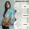 thumbnail image 6 of SCRAWLGOD Flower Print Womens Pullover Hoodie Sweatshirts for Women Trendy Graphic Long Sleeve Women's Plus Size M Sweatshirt Casual Active Wear for Women Fashion Party, 6 of 7