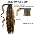 thumbnail image 3 of Ebo Synthetic Heat Resistant Wrap Around Ponytail Hair Extension Body Wave 30" (#P4/27 Med Brown Honey ), 3 of 7