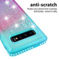 thumbnail image 5 of Mignova Galaxy S10 Plus Flash case,[Durable and Cute] Colorful Quicksand Series Bling Diamond Flowing Liquid Floating Shockproof Cover case for Galaxy S10 Plus 6.4 inch case(Gradient Purple/Green), 5 of 7