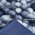 thumbnail image 6 of Cozylore Faux Fur Throw Blanket for Bed Luxury Fluffy Thick Bubble Blanket Warm Cozy Throw for Bedroom Living Room, 90" x 108", Tie-Dye Blue, 6 of 6