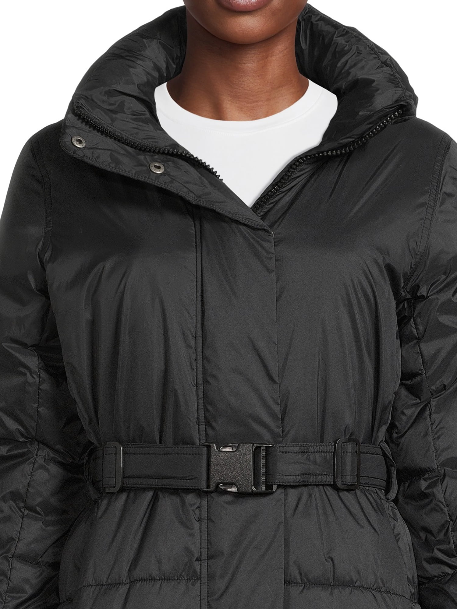 Swiss Tech Women’s Belted Heavyweight Puffer Jacket, Sizes XS-3X