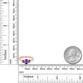 thumbnail image 6 of Gem Stone King 18K Rose Gold Plated Silver Purple Amethyst Engagement Ring for Women | 1.07 Cttw | Oval 7X5MM | Gemstone February Birthstone | Size 7, 6 of 6